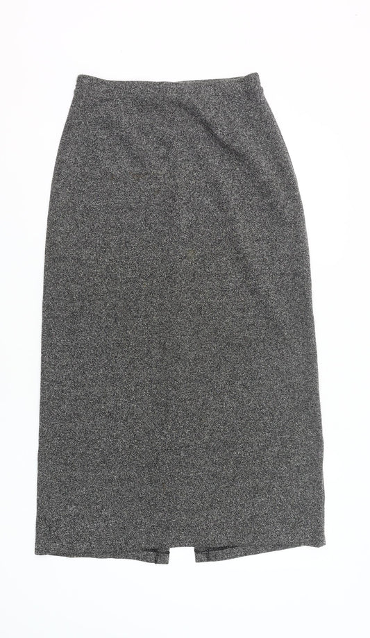 Liz Claiborne Women’s Grey Midi Pencil Skirt Size S Cotton Blend