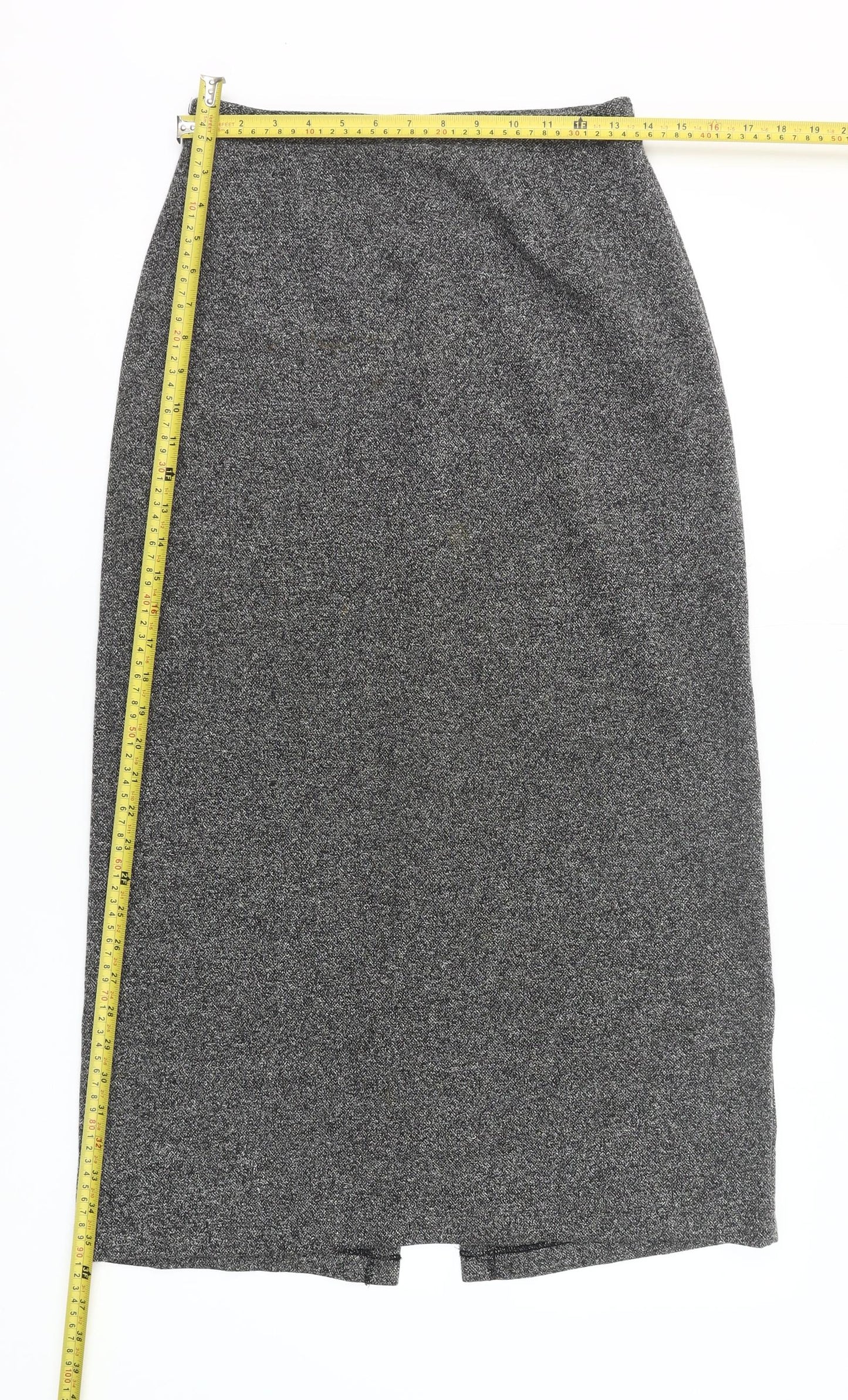 Liz Claiborne Women’s Grey Midi Pencil Skirt Size S Cotton Blend