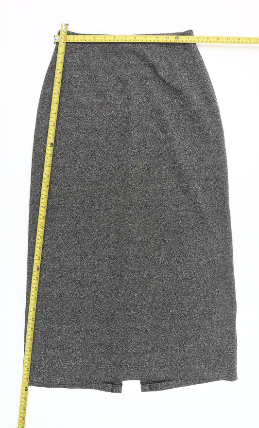 Liz Claiborne Women’s Grey Midi Pencil Skirt Size S Cotton Blend