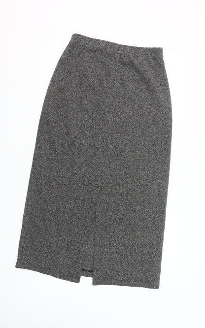 Liz Claiborne Women’s Grey Midi Pencil Skirt Size S Cotton Blend