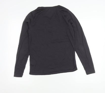 Howies Women’s Black Long Sleeve Cotton T-Shirt Size M