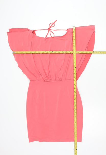 Jessica Simpson Women's Pink Size 10 Asymmetric Short Cocktail Dress