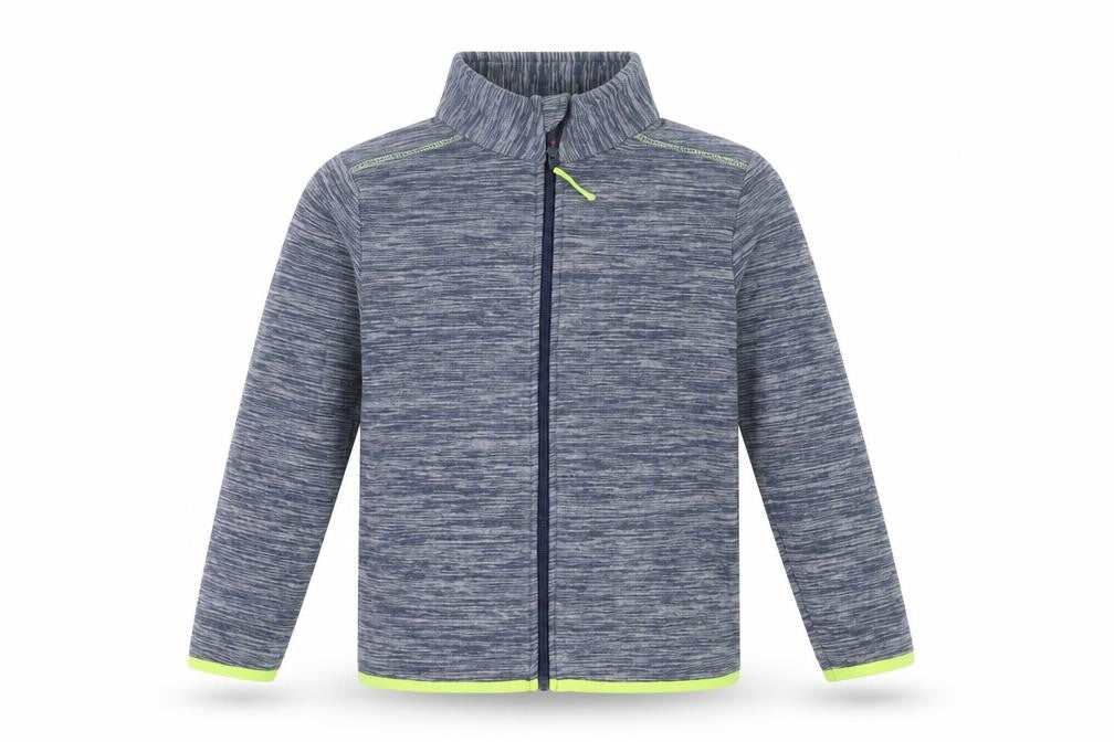 Front view of Tissaia boys’ blue full zip fleece jacket 10 years polyester casual