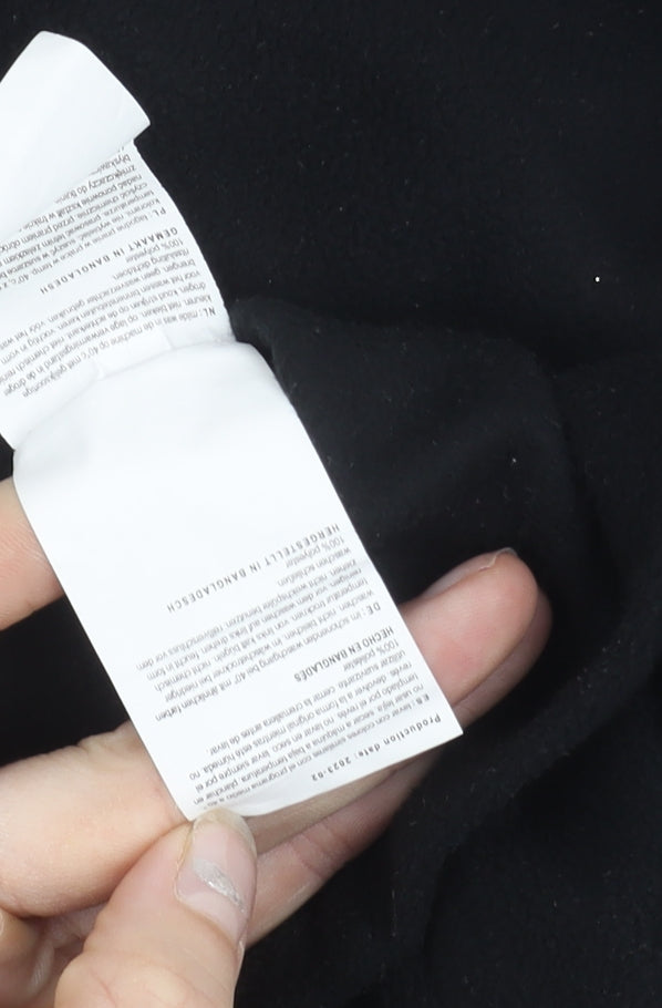 Mountain Warehouse Girls Black Fleece Hoodie 9-10 Years Pullover 1/2 Zip