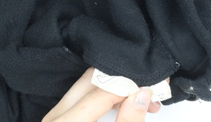 Mountain Warehouse Girls Black Fleece Hoodie 9-10 Years Pullover 1/2 Zip