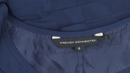 French Connection Women’s Blue Sheath Dress Size 6 Pleated Short