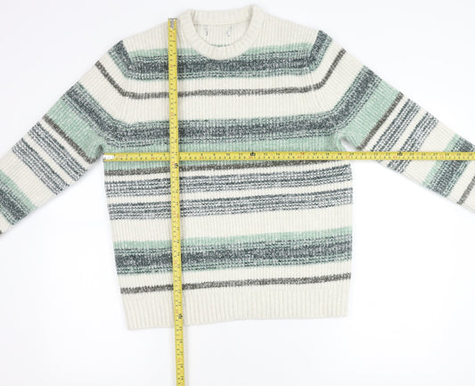 Marks and Spencer Men’s Multicoloured Striped Knit Pullover Jumper M