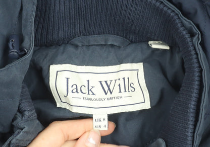 Womens UK Size 8 Jack Wills Blue Parka Coat