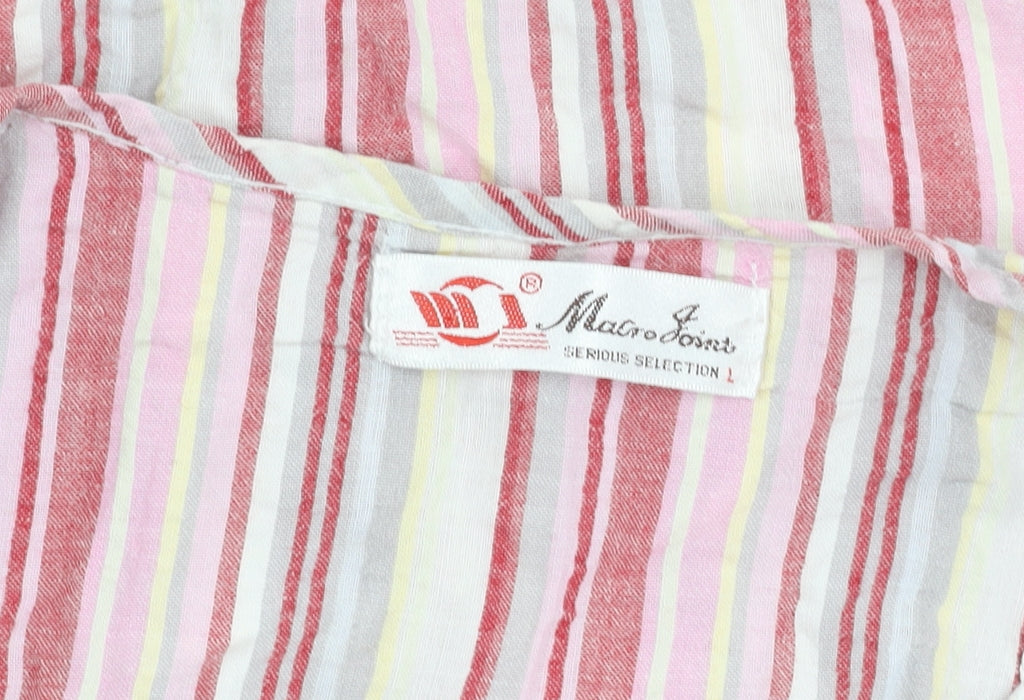 Macro Jones Women’s Pink Striped Cotton Tunic Shirt L