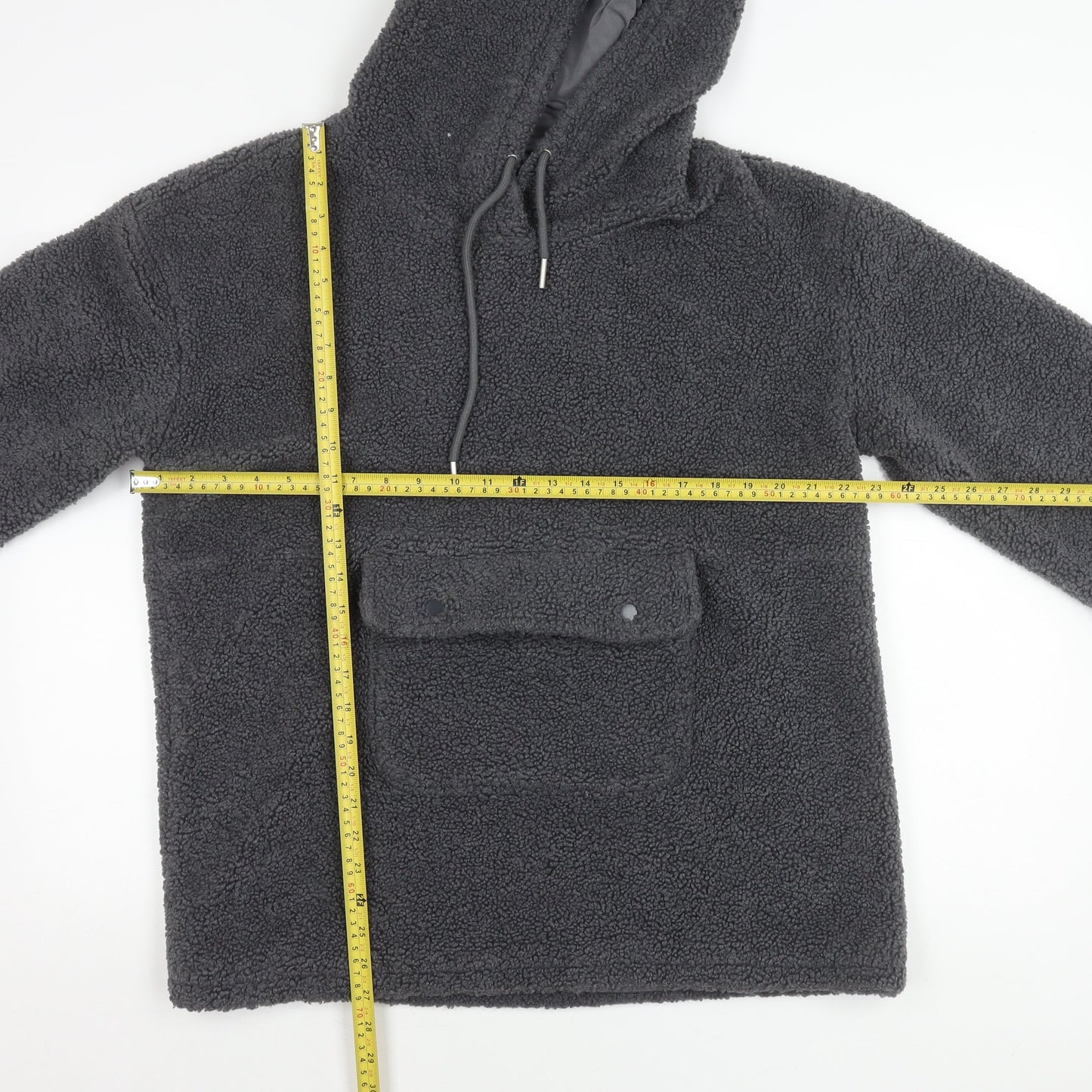 Nasty Gal Women’s Grey Hooded Pullover Hoodie Size 10 Fleece