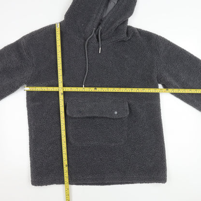 Nasty Gal Women’s Grey Hooded Pullover Hoodie Size 10 Fleece