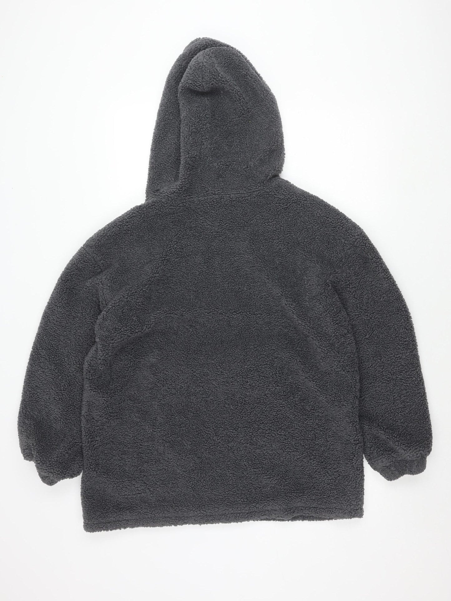 Nasty Gal Women’s Grey Hooded Pullover Hoodie Size 10 Fleece