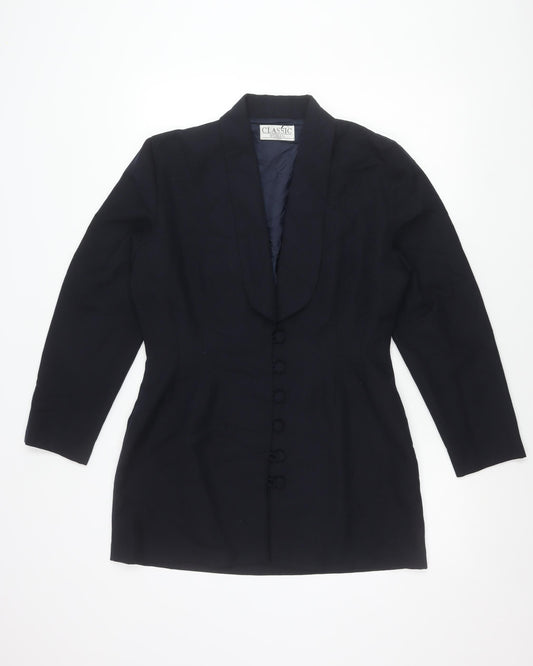 Classic Woman Black Shawl Collar Suit Jacket Size 14 Women’s Formal Workwear