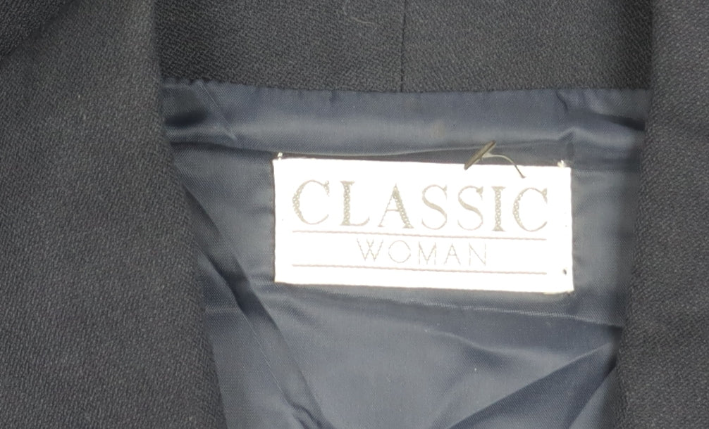Classic Woman Black Shawl Collar Suit Jacket Size 14 Women’s Formal Workwear