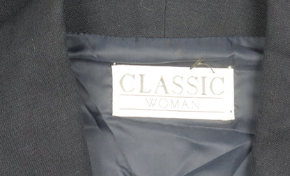Classic Woman Black Shawl Collar Suit Jacket Size 14 Women’s Formal Workwear