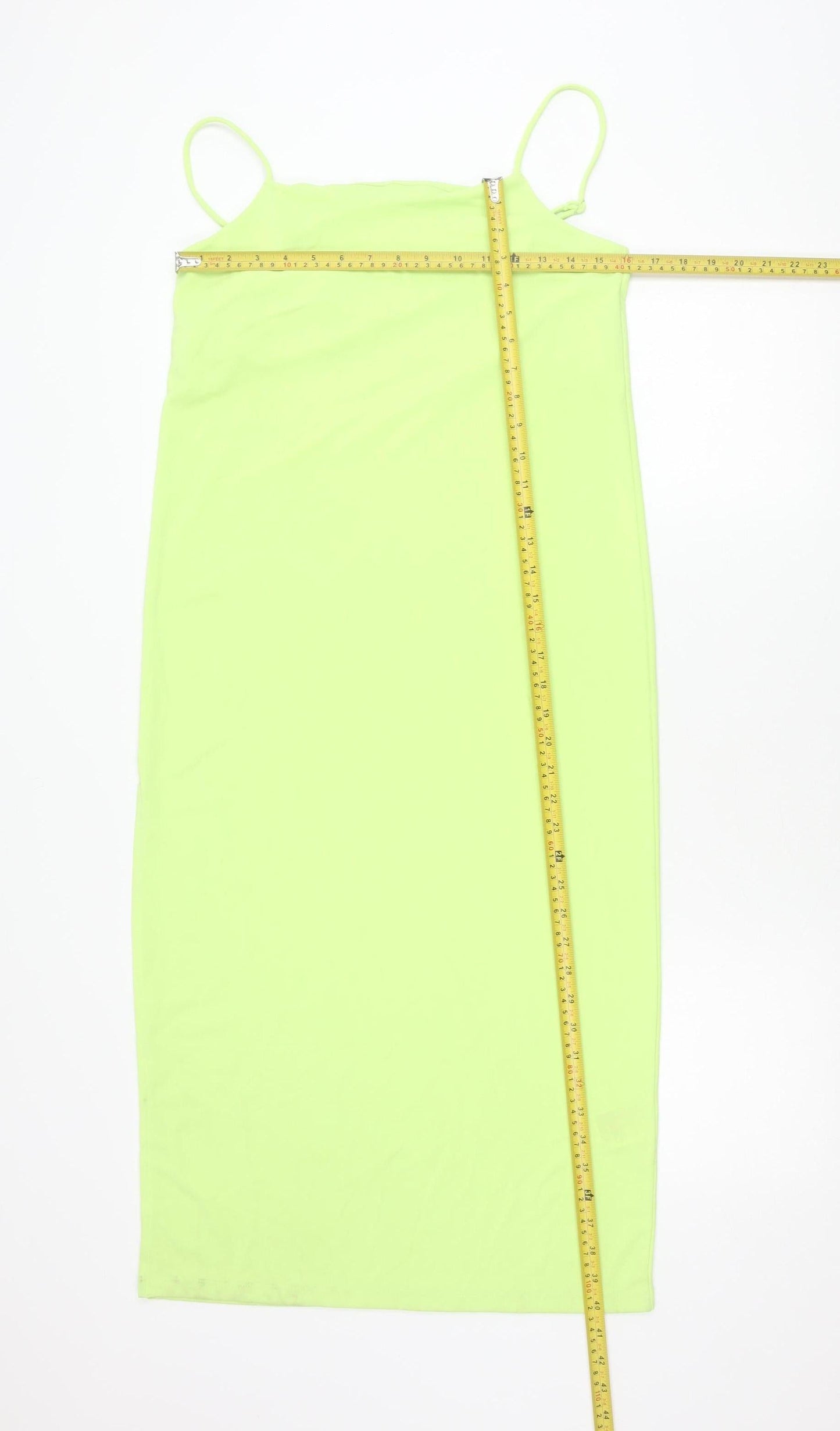 H&M Womens Green Bodycon Midi Dress Size 8 Sleeveless Stretchy