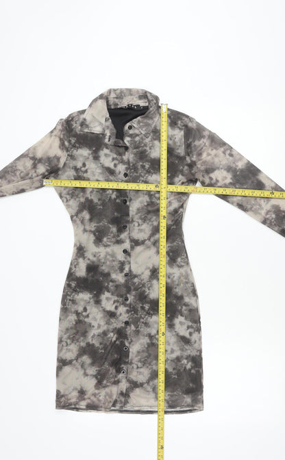 Motel Women’s Multicoloured Tie Dye Shirt Dress Size S
