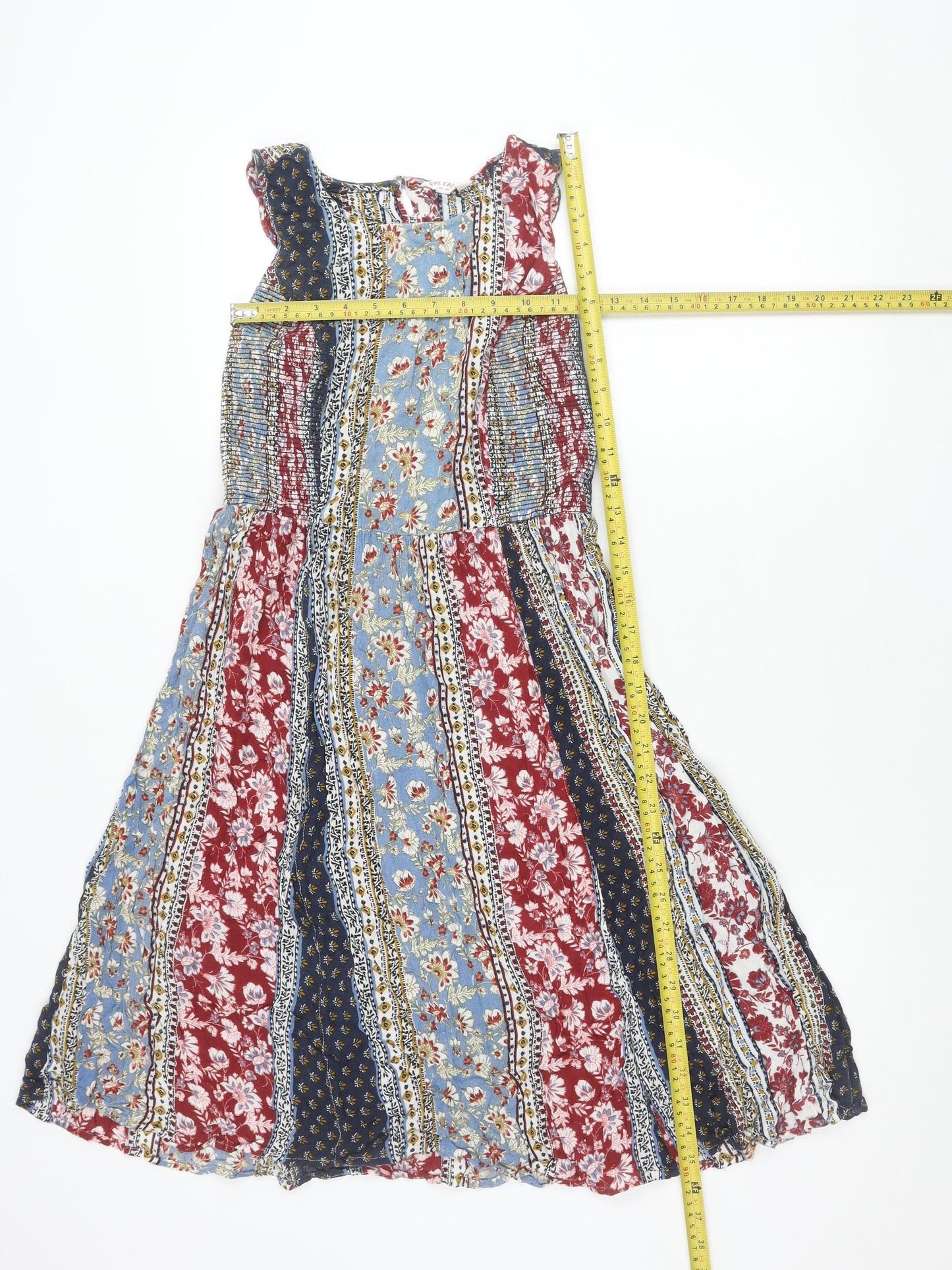 Fat Face Womens Multicoloured Floral A-Line Summer Dress Size 8