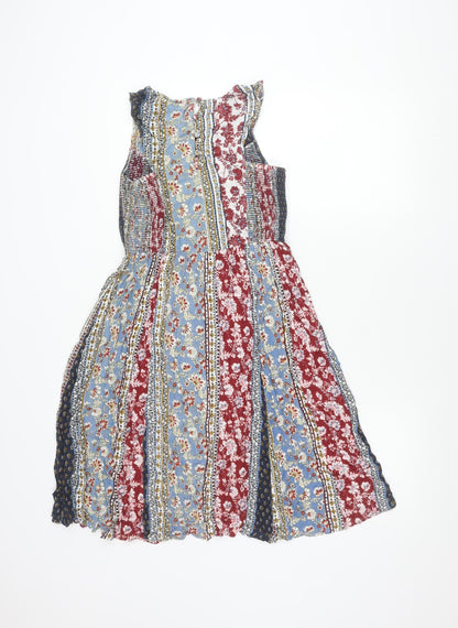 Fat Face Womens Multicoloured Floral A-Line Summer Dress Size 8