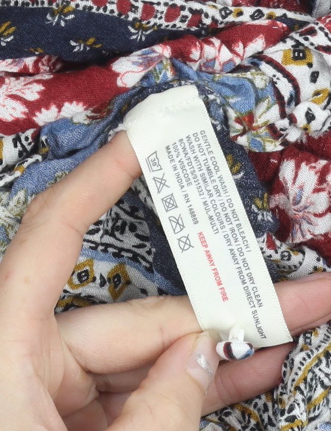 Fat Face Womens Multicoloured Floral A-Line Summer Dress Size 8