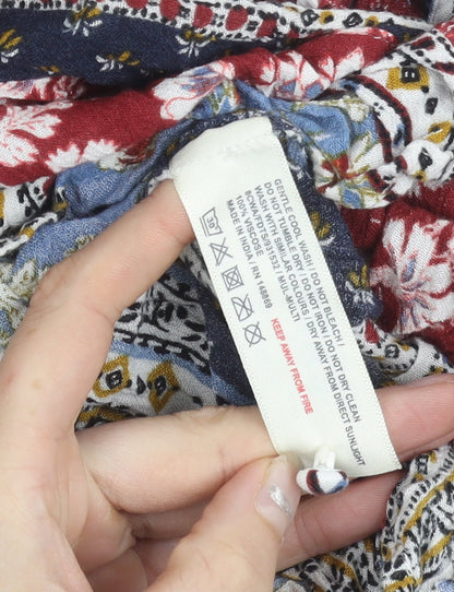 Fat Face Womens Multicoloured Floral A-Line Summer Dress Size 8