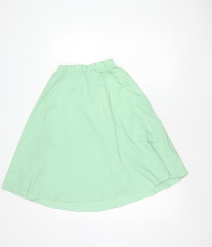 Missguided Womens Green A-Line Knee Length Skirt Size 6 Regular