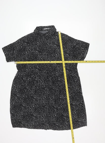 Missguided Women’s Black Polka Dot Shift Mini Dress UK 10