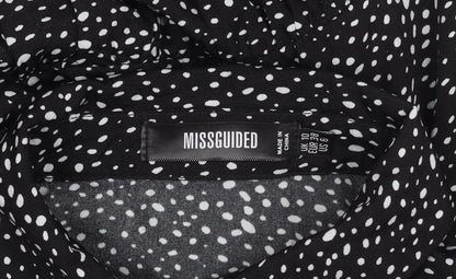 Missguided Women’s Black Polka Dot Shift Mini Dress UK 10