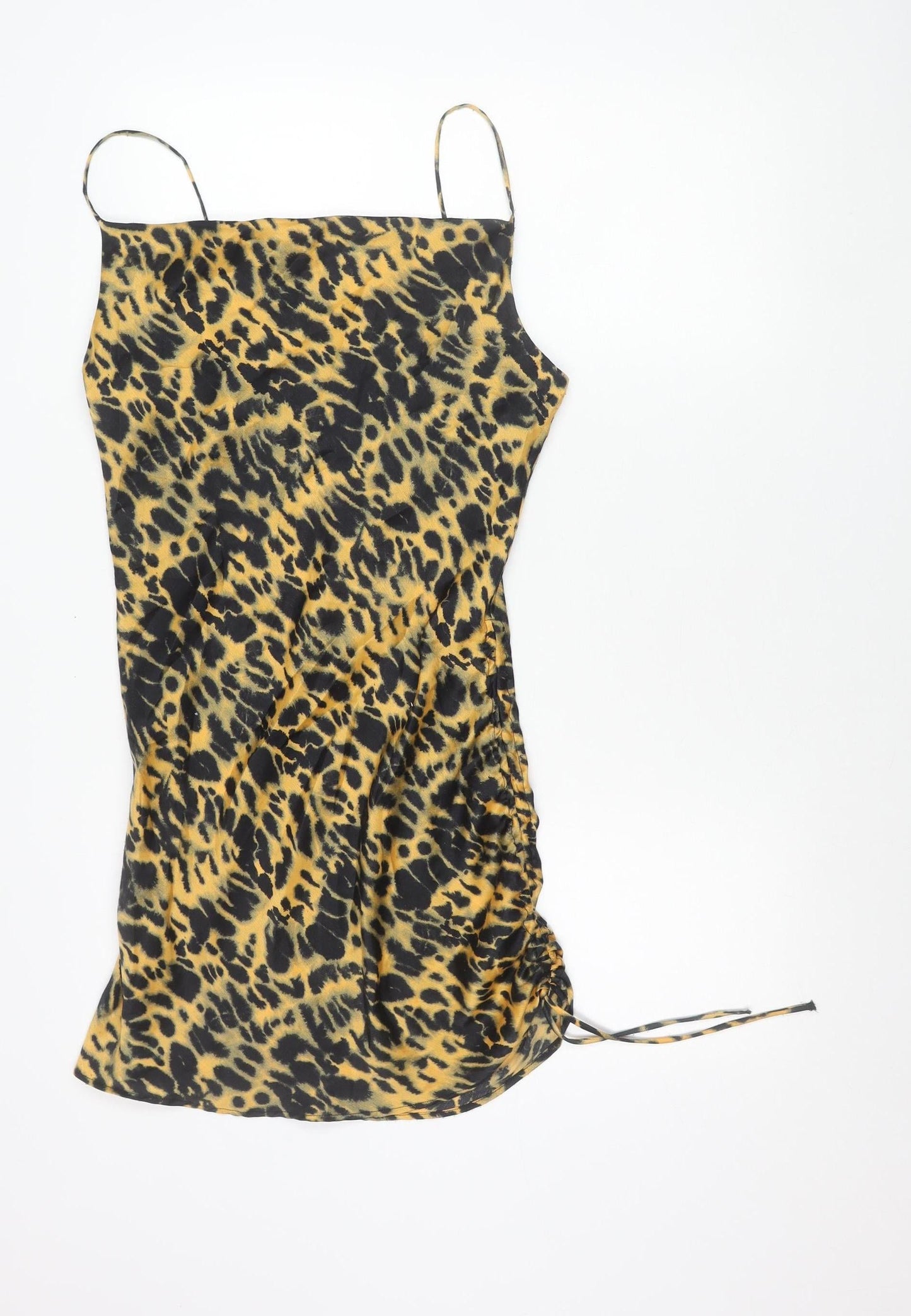 Topshop Women’s Leopard Print Slip Dress Size 10 Mini Strappy