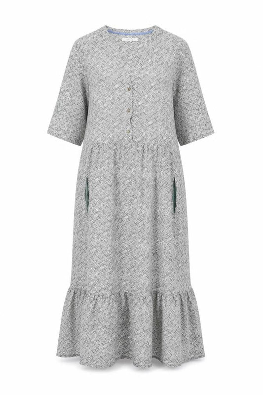 White Stuff Women’s Green Geometric Shirt Dress Size 12