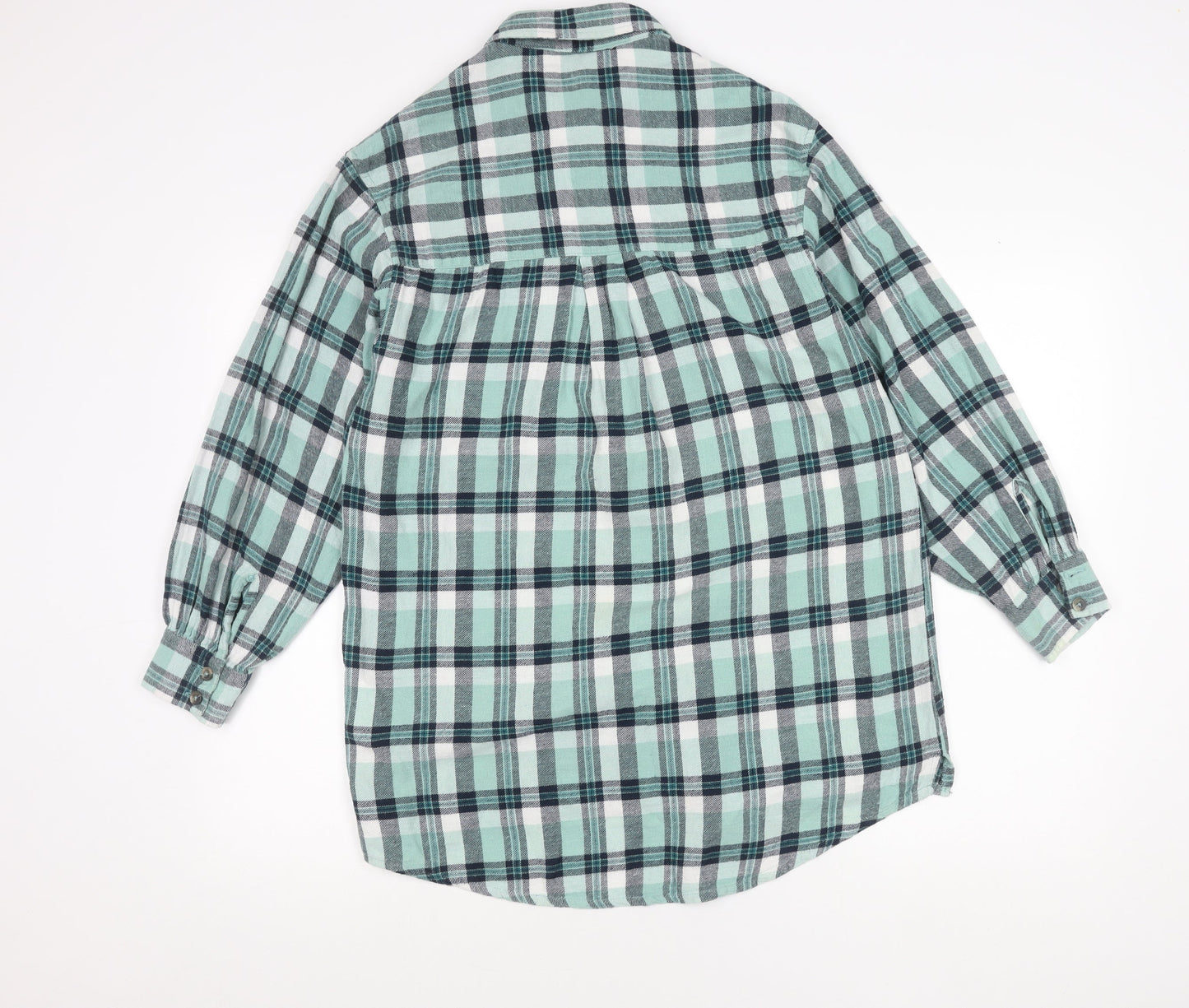 Brave Soul Womens Plaid Flannel Button-Up Shirt Size M Multicoloured