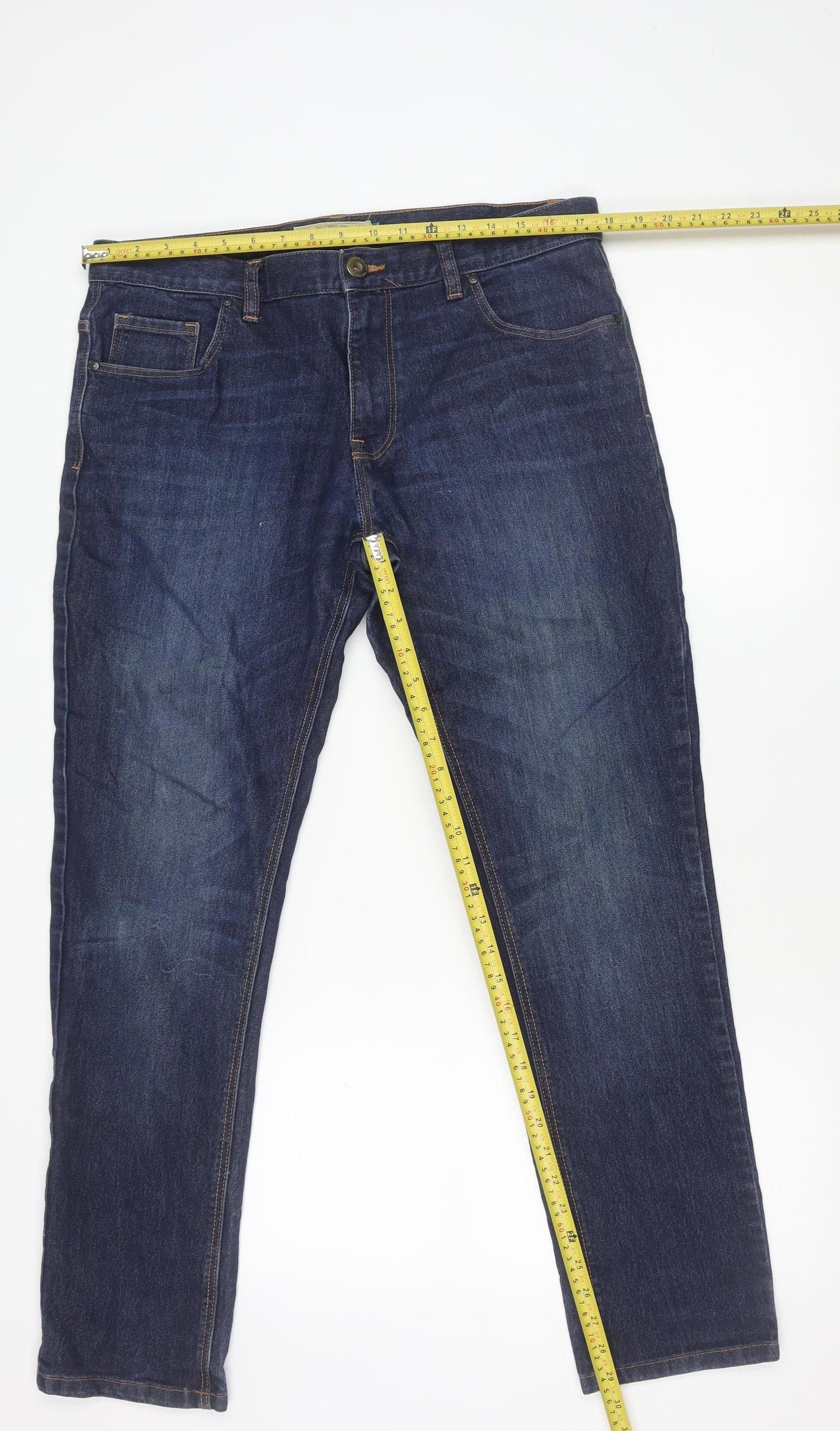 Next Teens Blue Slim Fit Jeans 24R Waist 24in Straight Leg