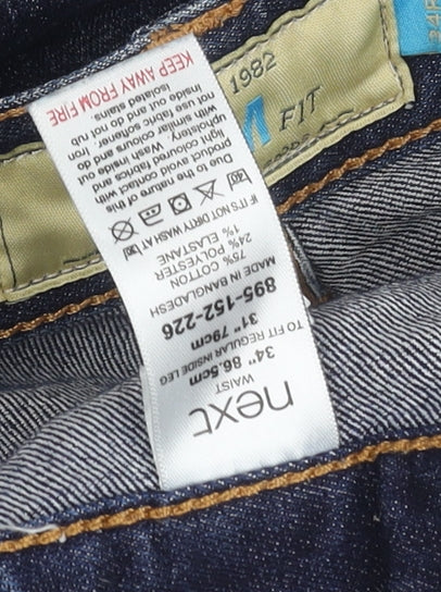Next Teens Blue Slim Fit Jeans 24R Waist 24in Straight Leg