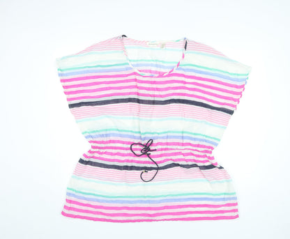 Accessorize Womens Multicoloured Striped Cotton Tunic Blouse M
