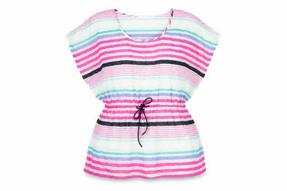 Accessorize Womens Multicoloured Striped Cotton Tunic Blouse M