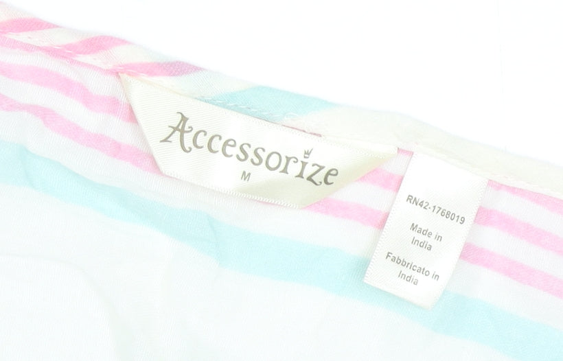 Accessorize Womens Multicoloured Striped Cotton Tunic Blouse M
