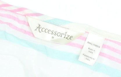Accessorize Womens Multicoloured Striped Cotton Tunic Blouse M