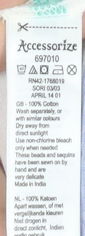 Accessorize Womens Multicoloured Striped Cotton Tunic Blouse M