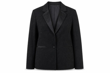 Tu Women Black Size 8 Tuxedo Blazer Jacket Shawl Lapel
