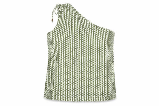Marks and Spencer Women’s Green One Shoulder Blouse Size 24 Linen Blend