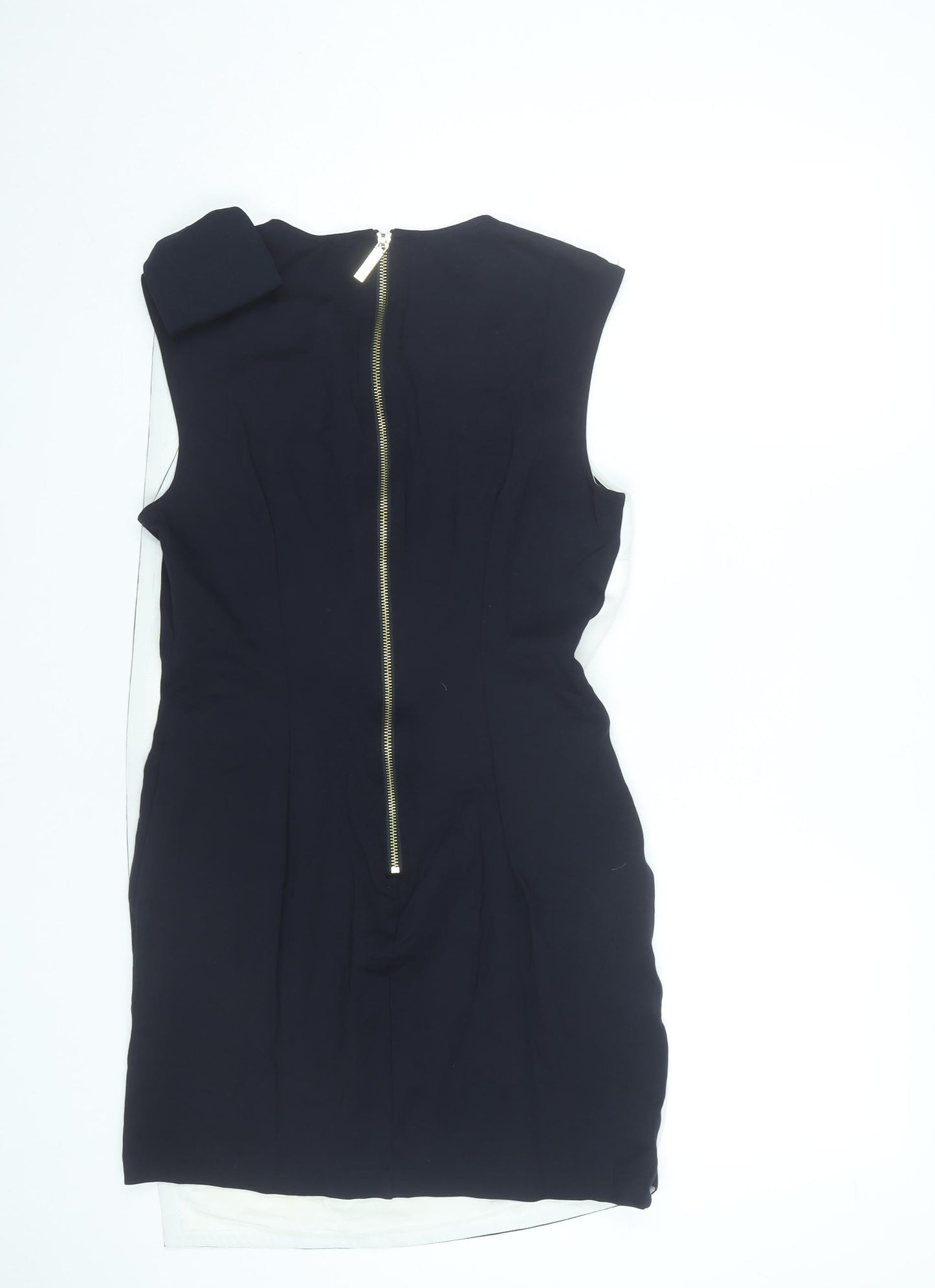 Ted Baker Women’s Black White Colourblock Bow Sheath Dress Size 12