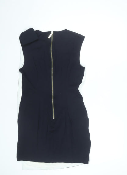 Ted Baker Women’s Black White Colourblock Bow Sheath Dress Size 12