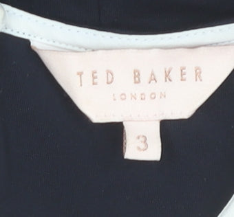 Ted Baker Women’s Black White Colourblock Bow Sheath Dress Size 12