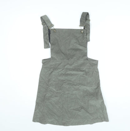 Nancy's Boutique Women’s Grey Corduroy Pinafore Dress Size 14