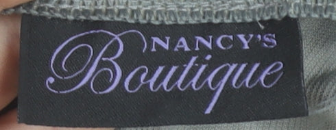 Nancy's Boutique Women’s Grey Corduroy Pinafore Dress Size 14