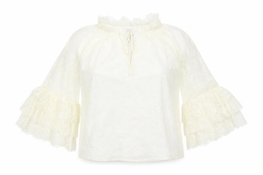Marks and Spencer Women’s Ivory Lace Tunic Blouse Size 14