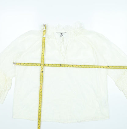 Marks and Spencer Women’s Ivory Lace Tunic Blouse Size 14
