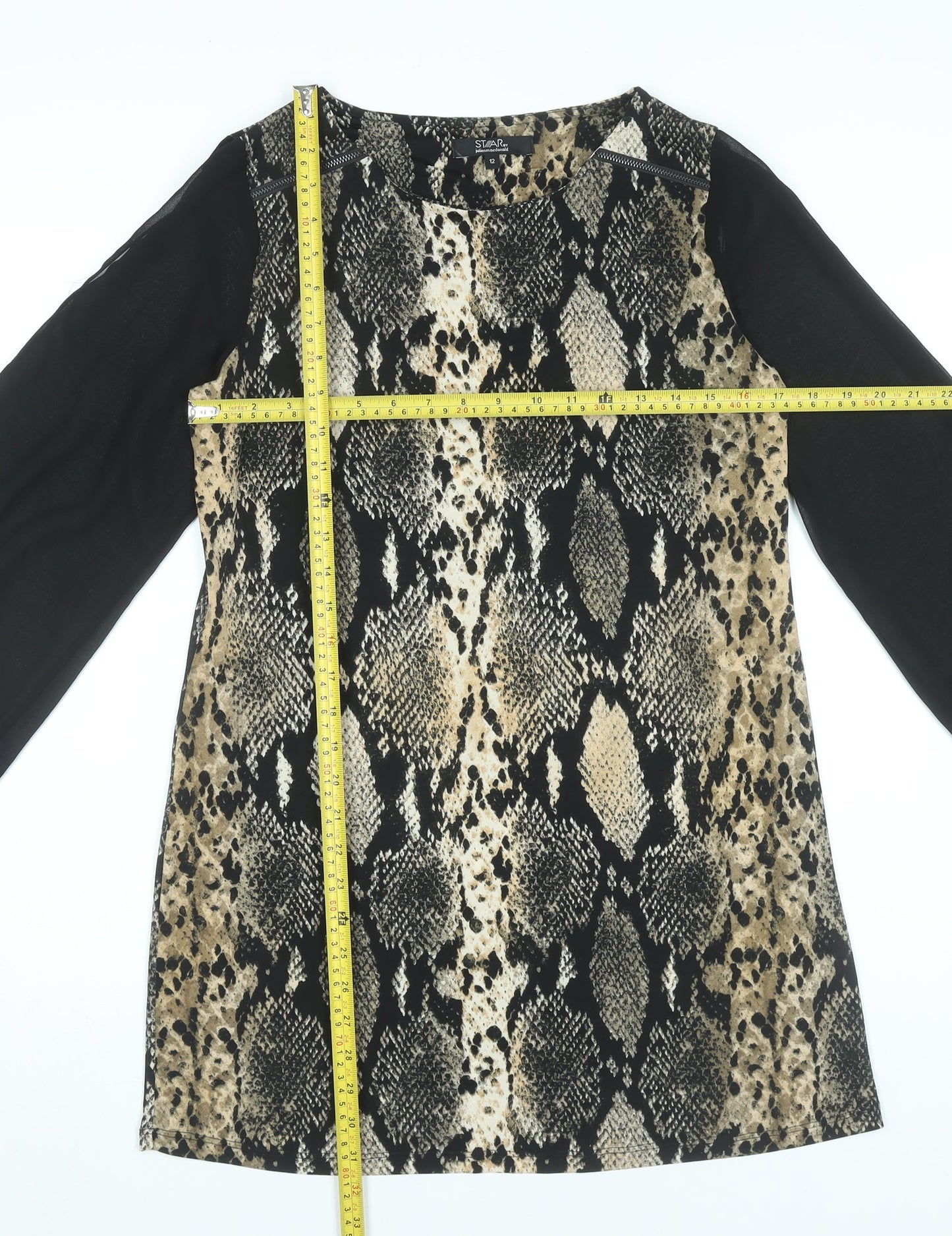 Star by Julien Macdonald Women’s Snake Print Shift Dress Size 12