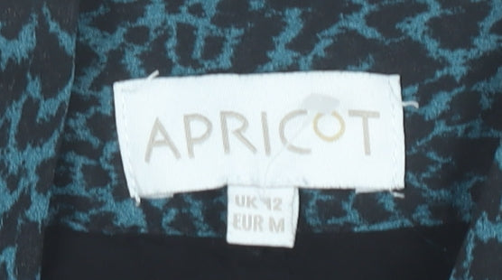 Apricot Womens Animal Print Black Shift Dress Size 12