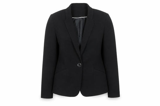 Tu Women Black Size 16 Notch Lapel Blazer Jacket Workwear
